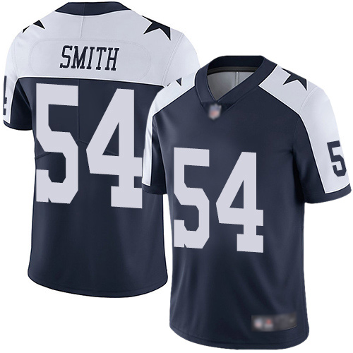 Men Dallas Cowboys Limited Navy Blue Jaylon Smith Alternate 54 Vapor Untouchable Throwback NFL Jersey